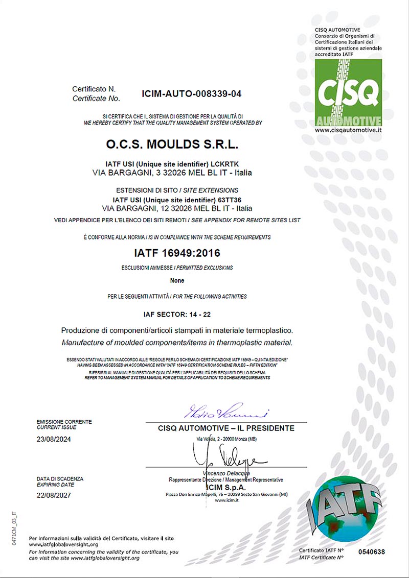 IATF CISQ certificazione