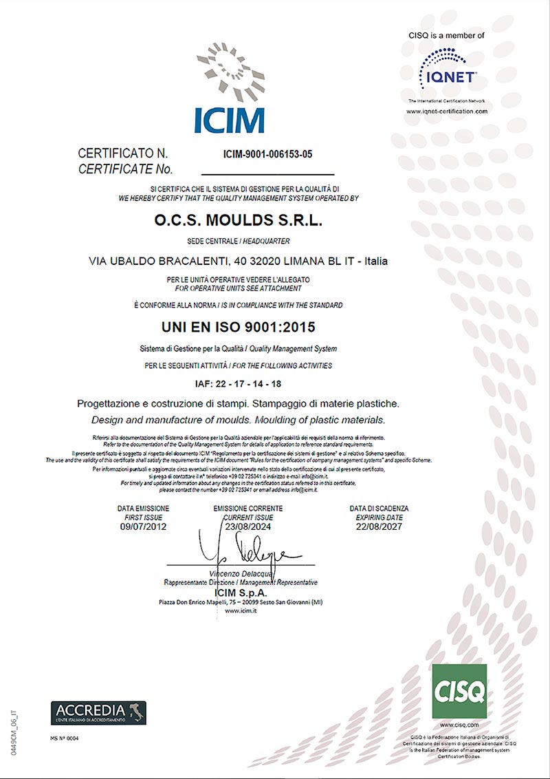 ISO 9001 certificazione
